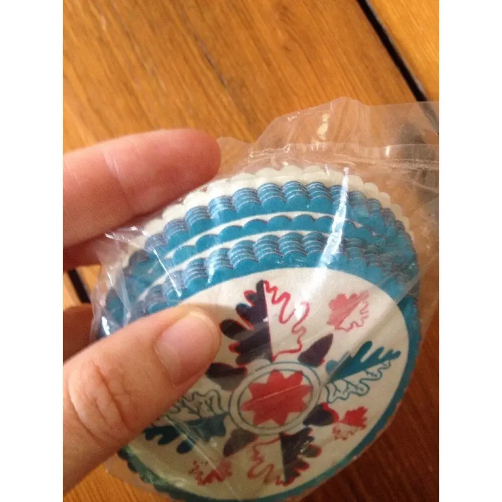 Lot Vintage Mid Century 1950s Royal Catch-All Paper Coasters Oak Leaf Acorns Hex